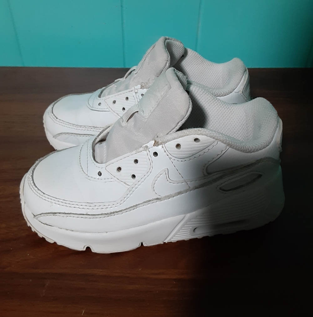 Children's Boys Nike Air Max 90 Tripple White Size 10c